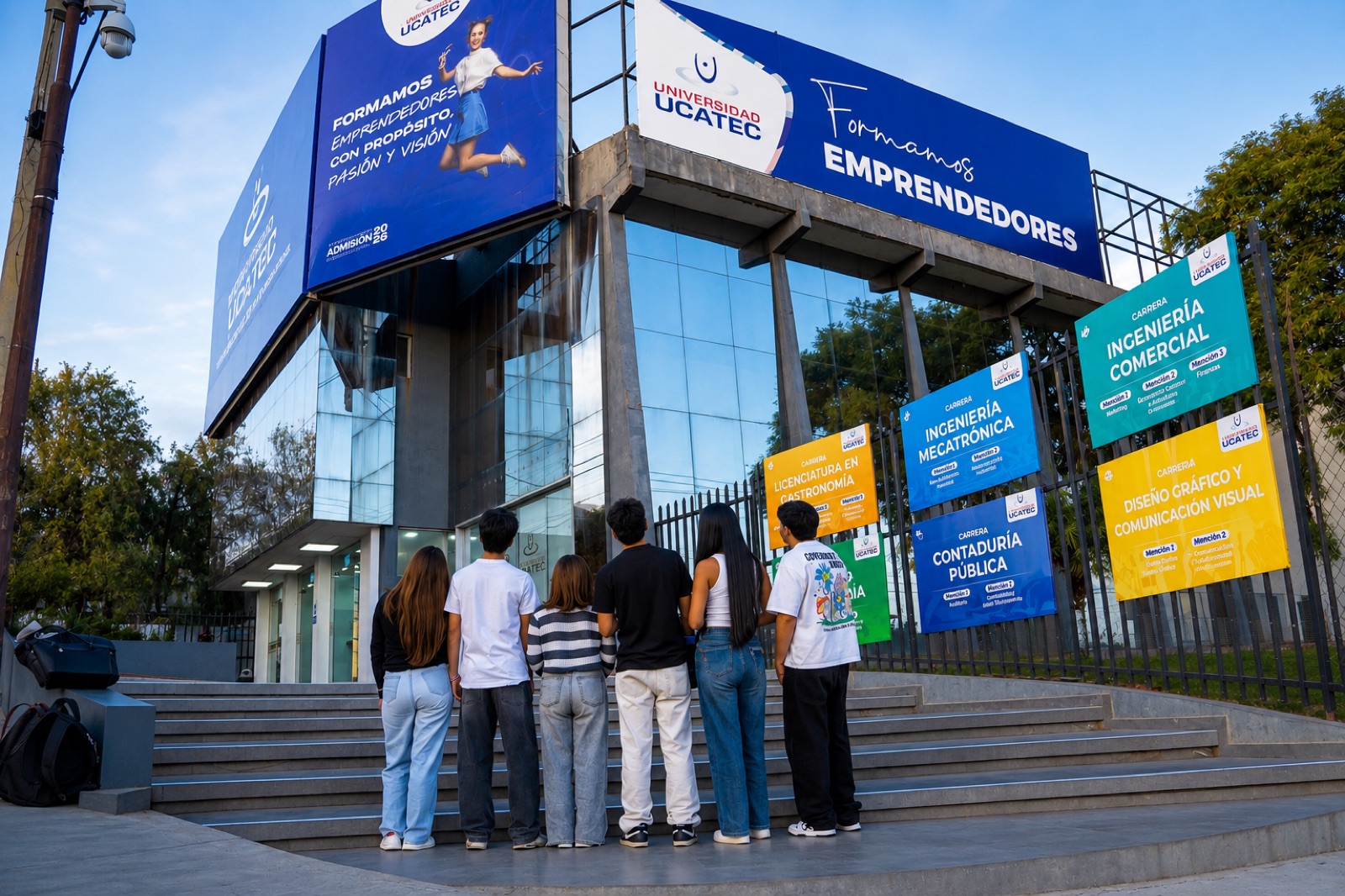 Estudiantes de UCATEC presentando un proyecto